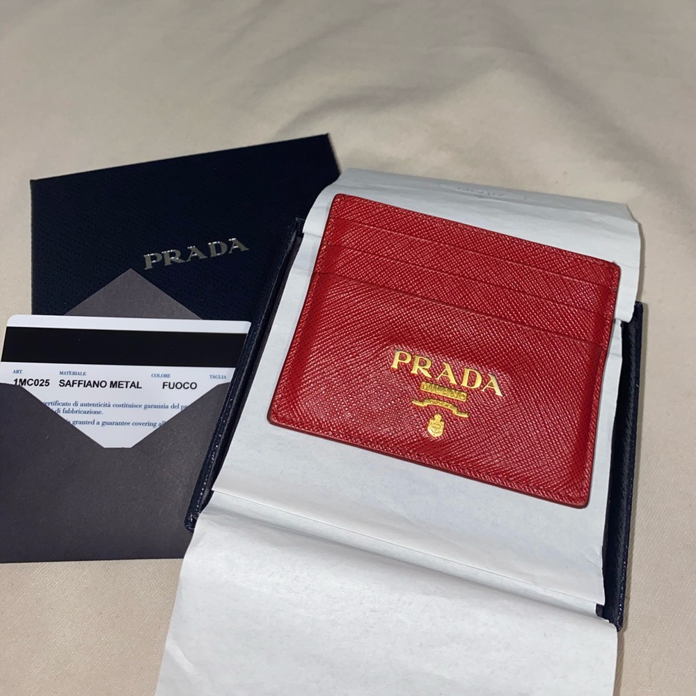 Red Prada Card Holder